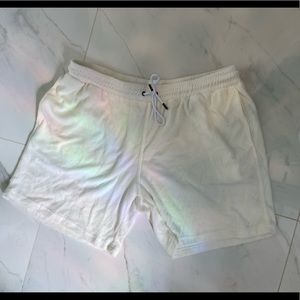 Soft white cotton shorts